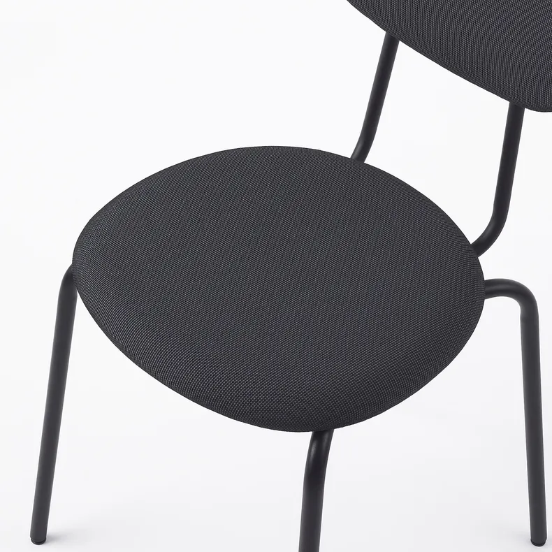 IKEA SANDSBERG САНДСБЕРГ / ÖSTANÖ ЕСТАНЕ, стіл+2 стільці, чорний чорний/РЕММАРН темно-сірий, 67 см 195.694.69 фото №3