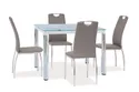 Стол обеденный стеклянный SIGNAL DAMAR, серый, 60x80 фото thumb №13