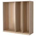 IKEA PAX ПАКС, 3 каркаси гардероба, білий морений дуб, 200x58x201 см 998.953.40 фото thumb №1