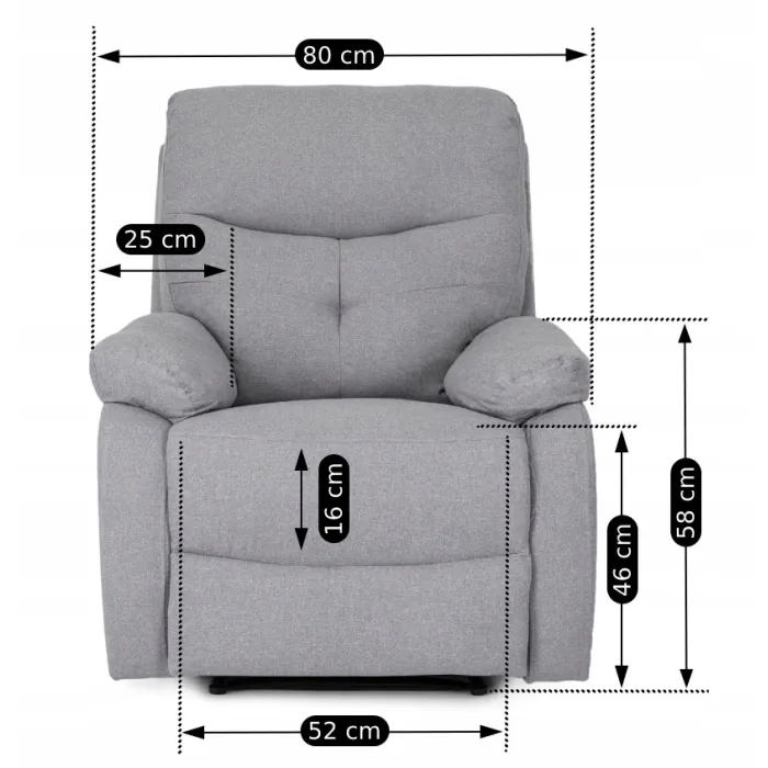 Масажне крісло MEBEL ELITE INTER 2, тканина: сірий фото №16