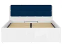 BRW Кровать Tetrix 160x200 с каркасом и ящиком для хранения белый глянцевый, белый глянец LOZ/160/B-BIP фото thumb №6