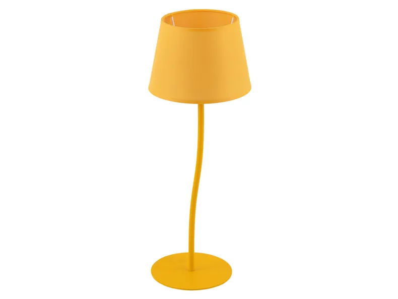 BRW Металева настільна лампа Nicola жовта 094965 фото №1