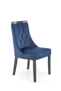 Кухонний стілець HALMAR ROYAL чорний/темно-синій фото thumb №1