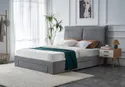 Кровать двуспальная HALMAR BECKY 160x200 см светло-серый фото thumb №2