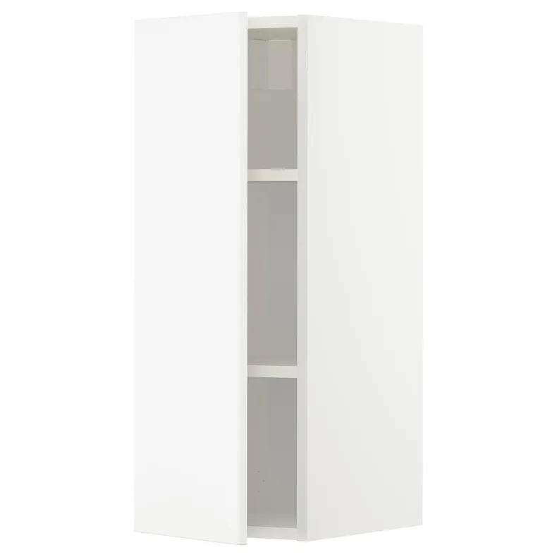IKEA METOD МЕТОД, навесной шкаф с полками, белый / белый, 30x80 см 594.640.31 фото №1