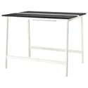 IKEA MITTZON МІТТЗОН, стіл для конференцій, окл попелястий фарбований чорний/білий, 140x108x105 см 995.334.57 фото thumb №1