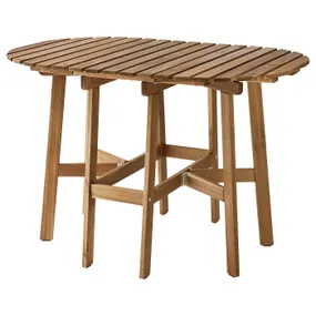 IKEA ASKHOLMEN АСКХОЛЬМЕН, розкладний стіл для вулиці, темно-коричневий 105.575.26 фото