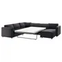 IKEA VIMLE ВИМЛЕ, угловой диван-кровать, 5-местный, с шезлонгом/Djuparp темно-серый 695.372.49 фото