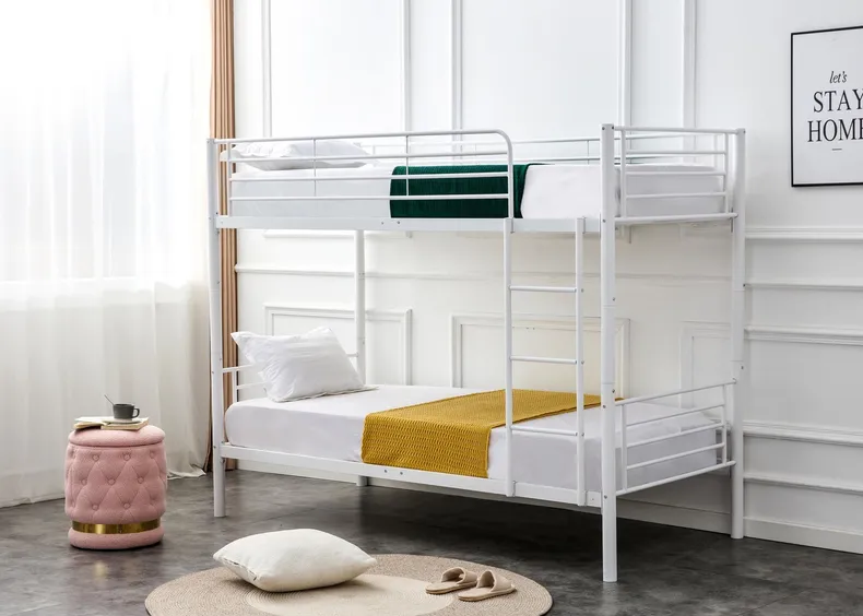 Двоярусне ліжко розкладається на 2 односпальні ліжка HALMAR BUNKY 90x200 см біле фото №4
