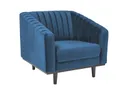 Мягкое кресло бархатное SIGNAL ASPREY Velvet 1,Bluvel 86 - темно-синий фото thumb №1