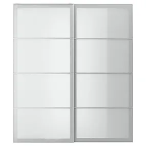 IKEA SVARTISDAL СВАРТІСДАЛЬ, розсувні дверцята, 2 шт., білий під папір, 200x236 см 794.397.95 фото