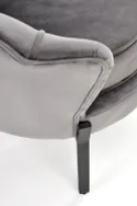 Мягкое кресло HALMAR ANGELO серый/черный фото thumb №7