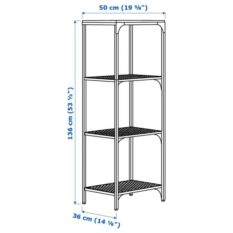 IKEA FJÄLLBO ФЬЕЛЛЬБО, стеллаж, черный, 51x136 см 703.421.99 фото №7