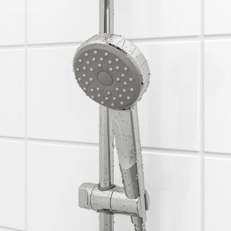 IKEA BROGRUND БРОГРУНД, лейка / ручной душ с дивертором, хром 903.425.46 фото №5