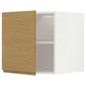 IKEA METOD МЕТОД, верхня шафа для холодильн / мороз кам, білий / Voxtorp імітація. дуб, 60x60 см 795.383.09 фото thumb №1