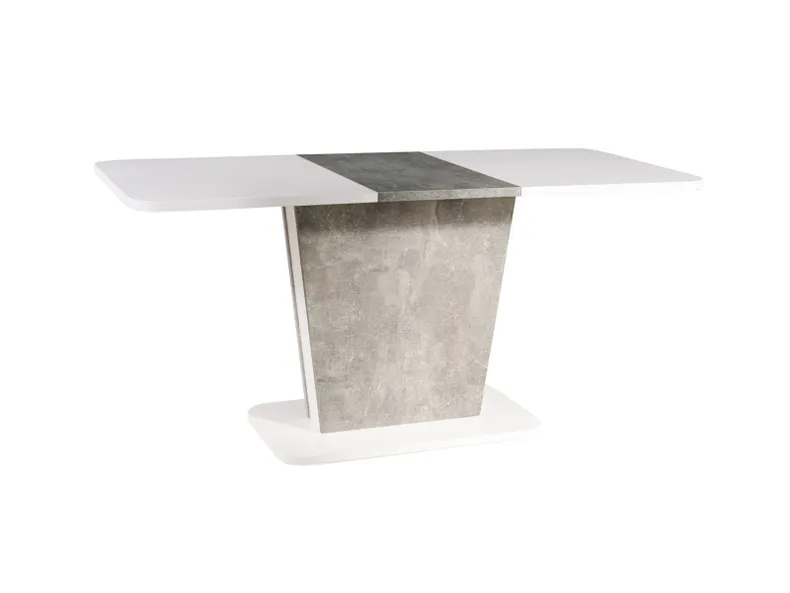 Стіл кухонний SIGNAL CALIPSO IN, білий матовий / ефект бетону, 68x110 фото №1