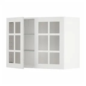 IKEA METOD МЕТОД, настінна шафа, полиці / 2 склх дверц, білий / стенсундський білий, 80x60 см 194.655.27 фото