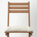 IKEA ASKHOLMEN АСКХОЛЬМЕН, стілець, вуличний, складаний темно-коричневий/КУДДАРНА бежевий 295.292.13 фото thumb №2