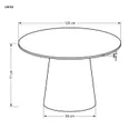 Круглый стол GINTER 120x120 см, черный фото thumb №11