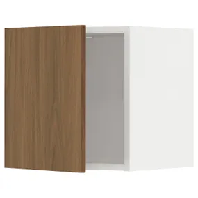 IKEA METOD МЕТОД, навесной шкаф, белый / Имитация коричневого ореха, 40x40 см 095.194.94 фото