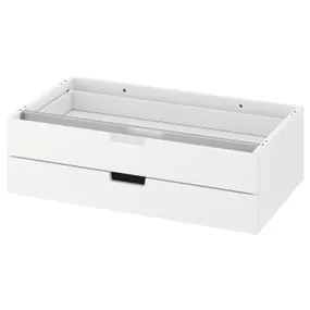 IKEA NORDLI НОРДЛІ, модульний комод, 2 шухляди, білий, 80x23 см 704.716.19 фото