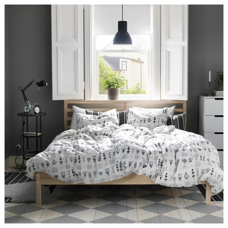 IKEA TARVA ТАРВА, каркас ліжка, сосна / ЛУРОЙ, 160x200 см 690.024.26 фото №4