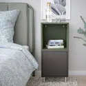 IKEA EKET ЭКЕТ, комбинация шкафов с ножками, темно-серый серый / зеленый / металл, 35x35x80 см 195.217.12 фото thumb №2