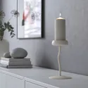 IKEA SILVERPÄRON СІЛЬВЕРПЕРОН, підсвічник формової свічки, білий, 20 см 305.749.83 фото thumb №2