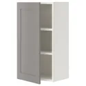 IKEA ENHET ЕНХЕТ, настінн шафа з 2 поличками/дверцят, біла/сіра рамка, 40x32x75 см 993.209.98 фото thumb №1