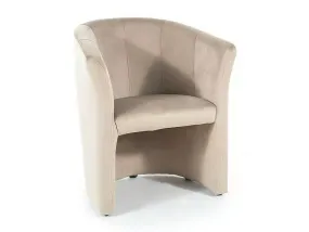 Крісло м'яке оксамитове SIGNAL TM-1 Velvet, Bluvel 28 - бежевий фото
