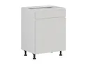 BRW Кухонный цокольный шкаф Sole 60 см левый с выдвижным ящиком светло-серый глянец, альпийский белый/светло-серый глянец FH_D1S_60/82_L/SMB-BAL/XRAL7047 фото thumb №2