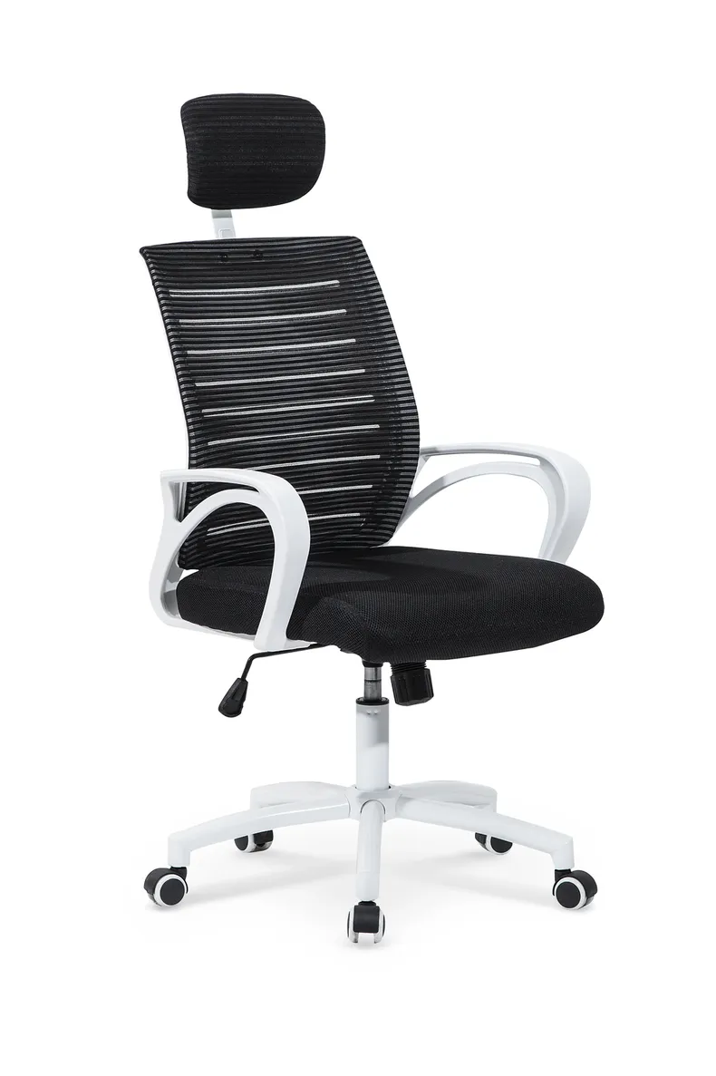Крісло комп'ютерне офісне обертове HALMAR SOCKET чорний-білий фото №1