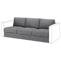 IKEA VIMLE ВИМЛЕ, 3-местная секция, Lejde серо-черный 394.344.36 фото thumb №1