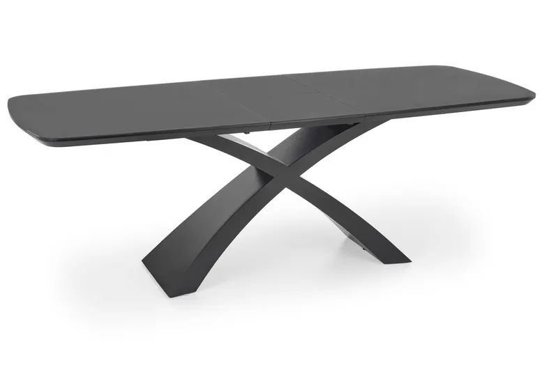 Обідній стіл розкладний HALMAR SILVESTRO 180-220x89 см, стільниця - темно-сірий, ніжка - чорний фото №10