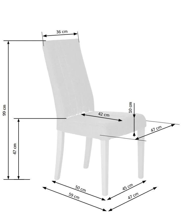 Кухонный стул HALMAR DIEGO белый/серый фото №3
