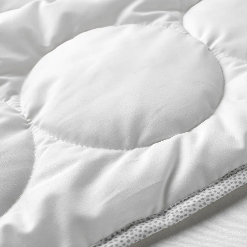 IKEA LENAST ЛЕНАСТ, ковдра д / дитячого ліжка, білий / сірий, 110x125 см 703.730.58 фото №4