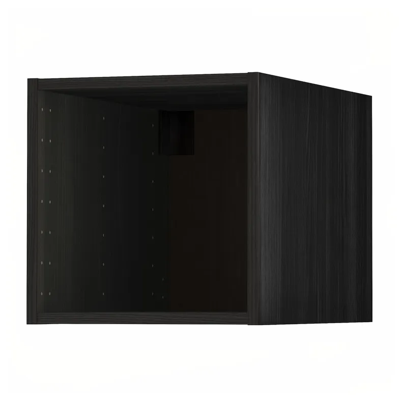 IKEA METOD МЕТОД, верхня шафа, імітація дерева чорний, 40x60x40 см 502.240.74 фото №1