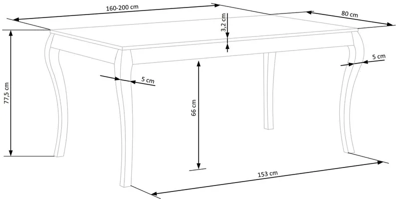 Стол раскладной HALMAR WINDSOR 160-240x90x76 см цвет темный дуб/белый фото №14