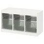 IKEA TROFAST ТРУФАСТ, комбинация д / хранения+контейнеры, белый темно-серый / светло-зеленый серый, 99x44x56 см 695.332.65 фото