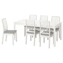 IKEA EKEDALEN ЭКЕДАЛЕН / EKEDALEN ЭКЕДАЛЕН, стол и 6 стульев, белый / светло-серый, 180 / 240 см 192.213.51 фото thumb №1