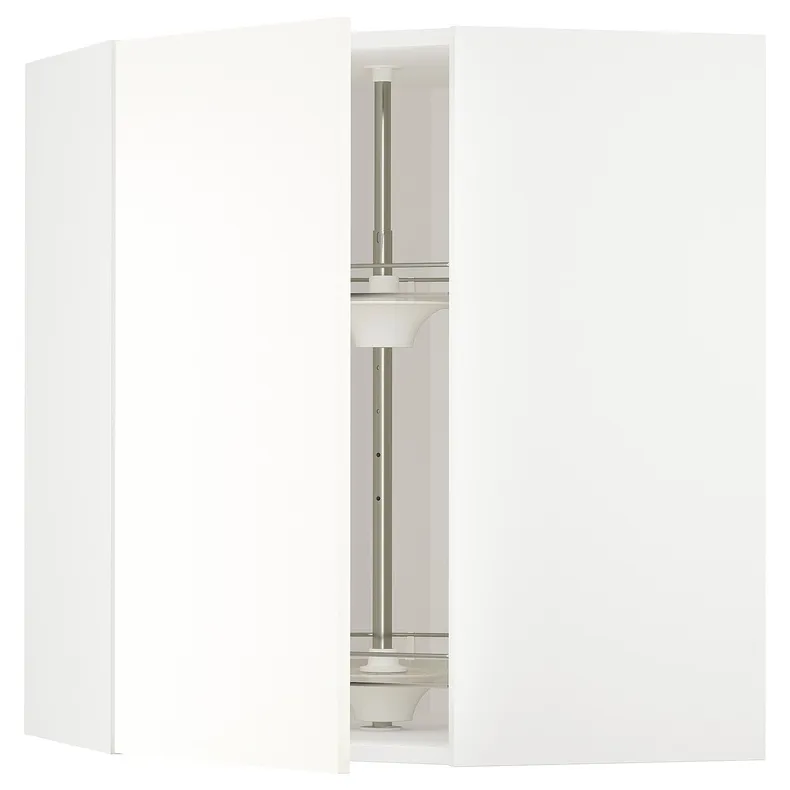 IKEA METOD МЕТОД, углов навесн шкаф с вращающ секцией, белый / Вальстена белый, 68x80 см 595.073.99 фото №1