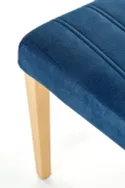 Кухонный стул HALMAR DIEGO 3 стеганые полосы, дуб медовый/темно-синий фото thumb №6