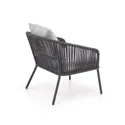 Садовый комплект HALMAR ROCCA (диван + два кресла + столик), темно-серый/светло-серый фото thumb №4