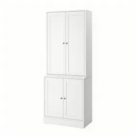 IKEA HAVSTA ХАВСТА, комбинация для хранения с дверцами, белый, 81x47x212 см 595.347.55 фото