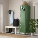 IKEA IDÅSEN ИДОСЕН, высокий шкаф с ящиком и дверцами, тёмно-зелёный, 45x172 см 104.964.01 фото thumb №2