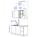 IKEA ENHET ЕНХЕТ, кухня, біла / сіра рамка, 163x63.5x222 см 594.855.28 фото thumb №3