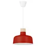 IKEA BUNKEFLO БУНКЕФЛУ, подвесной светильник, красный / берёзовый, 36 см 205.591.72 фото