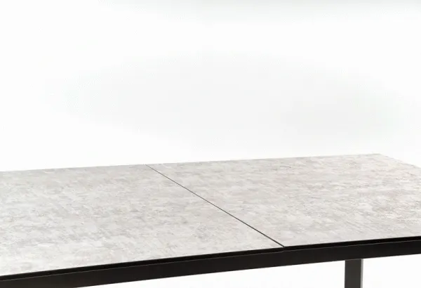 Обідній стіл розкладний HALMAR TIZIANO 160-210x90 см, стільниця - світлий сірий / темний сірий, ніжки - темний сірий фото №18