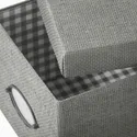 IKEA KVARNVIK КВАРНВІК, коробка для зберігання з кришкою, сірий, 18x25x15 см 704.128.75 фото thumb №3