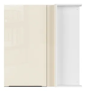 BRW Sole L6 правый угловой кухонный шкаф магнолия жемчуг строит 90x95 см, альпийский белый/жемчуг магнолии FM_GNW_90/95/40_P/B-BAL/MAPE фото